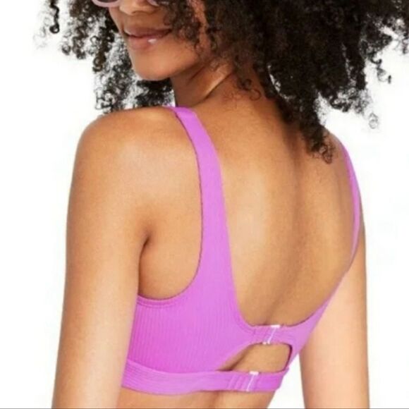 NWOT XS 0/2 Stoney Clover Ln purple highrise bikini top & bottom set - Picture 3 of 8